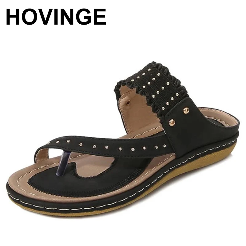 

HOVINGESummer Новая женская обувь; Модная повседневная обувь с плоской подошвой, уличные пляжные шлёпанцы для женщин удобные летние туфли на плос...