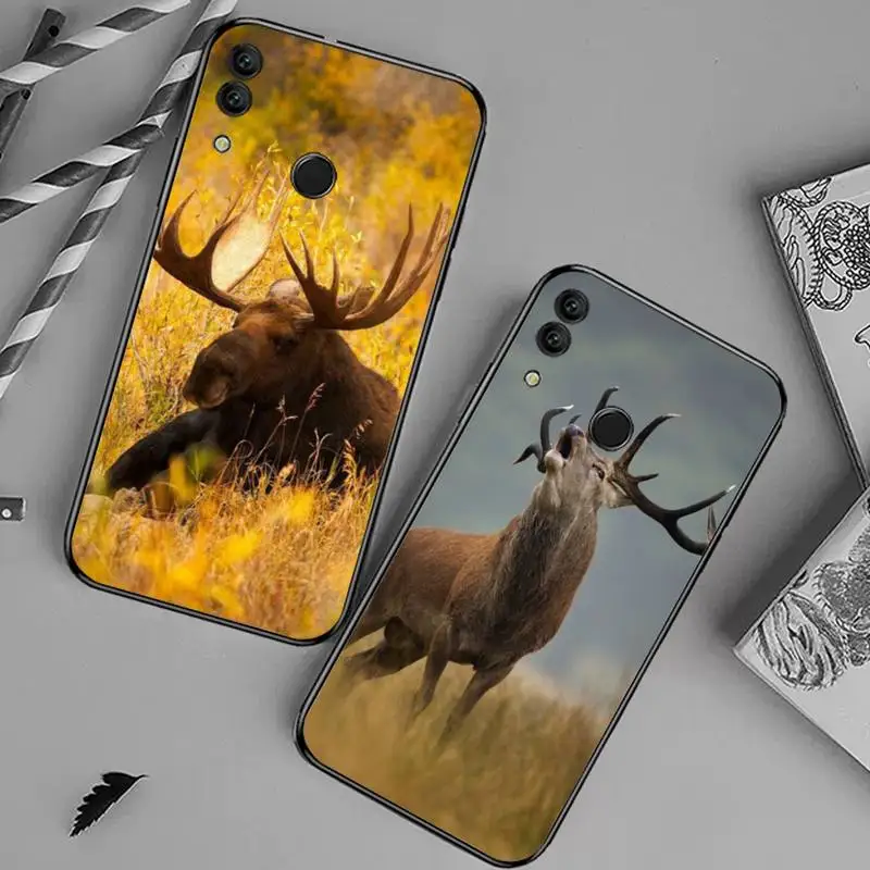 

Stag Bull Moose Reindeer Deer Phone Case For Huawei honor Mate 10 20 30 40 i 9 8 pro x Lite P smart 2019 Y5 2018 nova 5t