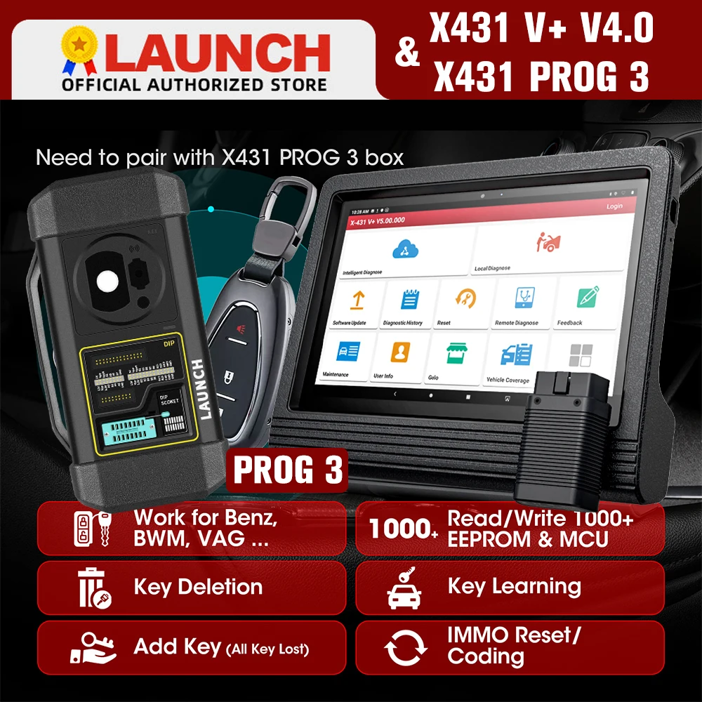 LAUNCH X431 V + PLUS 10 &quotV4.0 Автомобильные диагностические инструменты OBD2 сканер X-PROG 3 - Фото №1