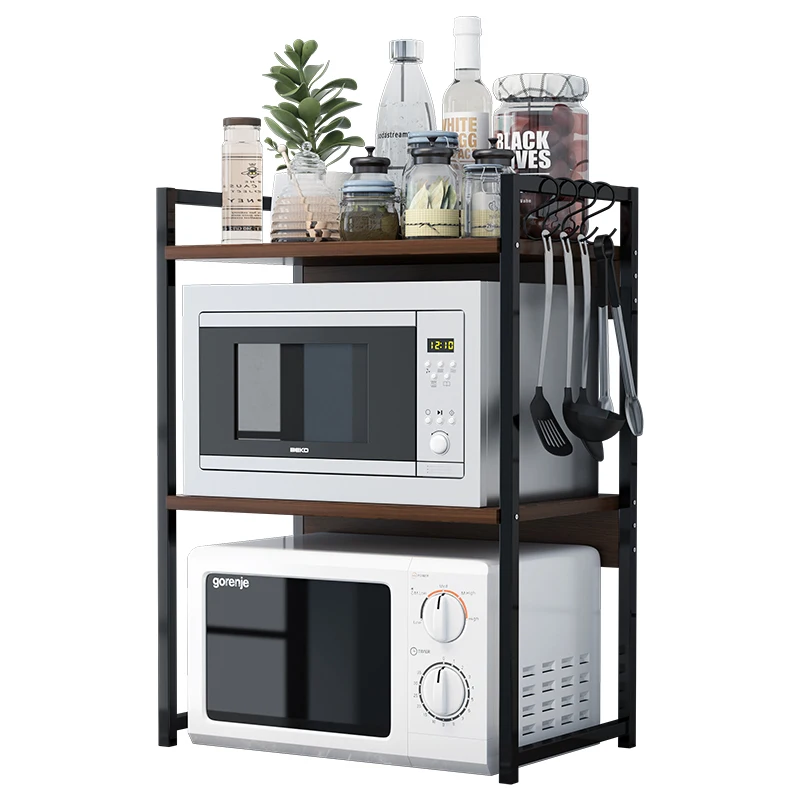 Органайзер кухонная полка для микроволновой печи металлическая