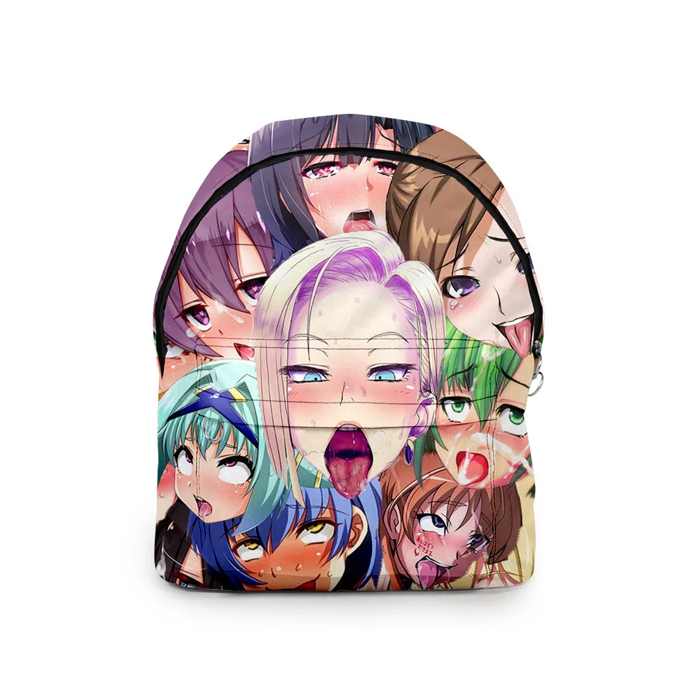 Аниме Kawaii Hentai рюкзаки для мужчин и женщин ahegao школьные сумки дорожные с 3D Принтом