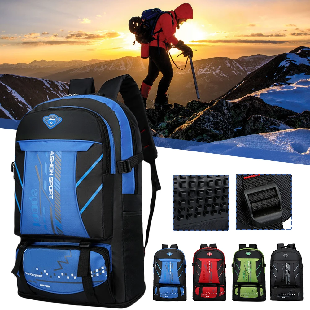 

NEW 65L Travel Backpack Large Capacity Sports Bag Outdoor Pack Lightweight Oxford Hiking Climbing Camping Backpack for Men Women