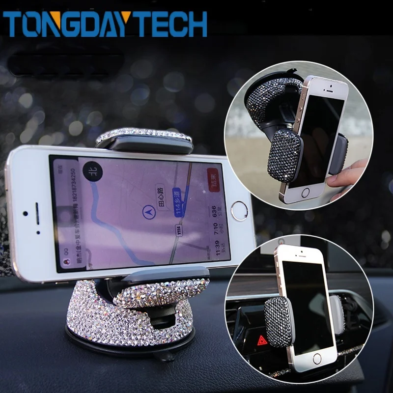 Автомобильный держатель для телефона Tongdaytech для iPhone X XS, универсальная кристальная подставка для мобильного телефона, Магнитная подставка для крепления на вентиляционное отверстие для samsung S10