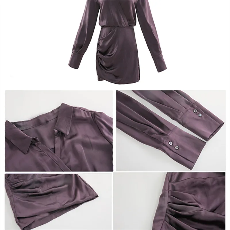 

Spring Sexy Dress For Women Clothes Long Sleeve Deep V-neck Blouse Dresses Stretch Elegant Female Vestidos Party OL DR013