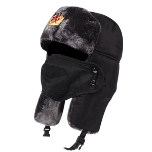 Soviet Military Russian Pilot Hat Winter Outdoor Ski Protective Hat Warm Hat Men's Hat Rabbit Winter in India