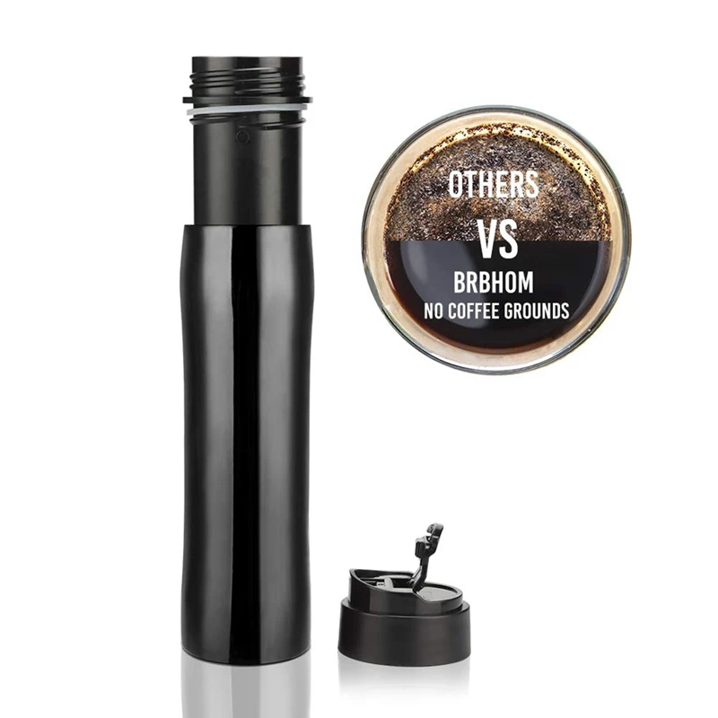 Original Portable French Press Coffee Maker Vacuum Insulated Travel Mug Premium Stainless Steel Hot And Cold Brew Great For Comm | Дом и сад