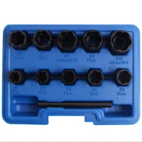 11pcs impact damaged bolt nut screw remover extractor socket tool kit removal set bolt nut screw removal socket wrench
