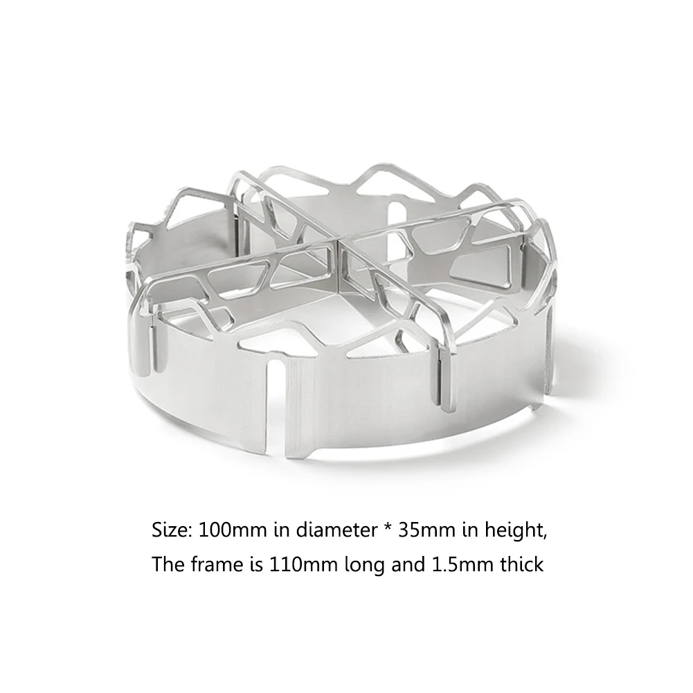 Газовая плита с ветрозащитным кольцом круглая термостойкая из нержавеющей стали