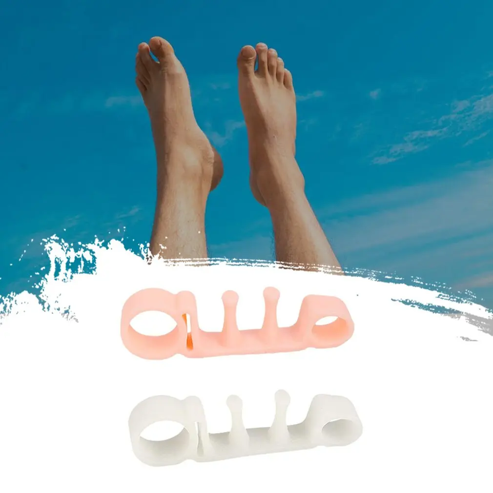 

A Pair Of 5 Finger Aligners Toe Separator Silicon Finger Protector Foot Bone Correction Easy To Adjust