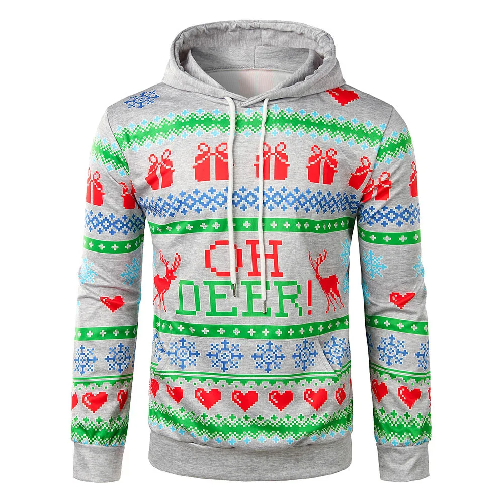 New 2019 Ugly Christmas Sweater Santa Claus Printed Loose Couple Pullover Novelty Autumn Winter Tops Clothing | Женская одежда