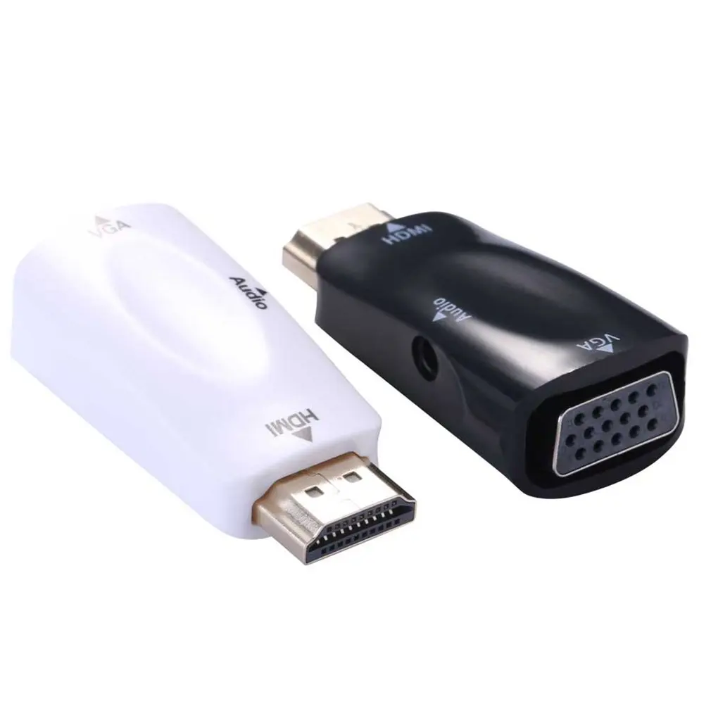 Адаптер HDMI в VGA конвертер аудиокабеля Папа мама HD 1080P для ПК ноутбуков ТВ