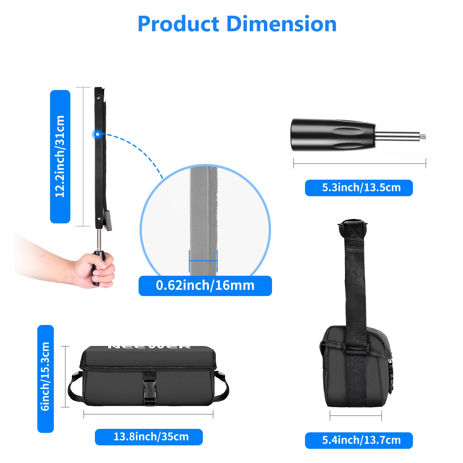 

Neewer 256 LED Lighting Panel on Frabic, with 2.4G 11-Channel Remote Control for Video Photography, YouTube, Beauty Blogger