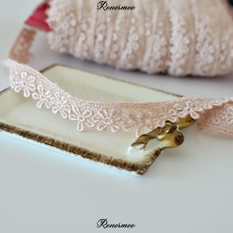 4m Curtain Cloth Lace Sofa Chair Cover Tablecloth DIY Decoration Polyester Embroidery Daisy Trimming 1.5cm | Дом и сад