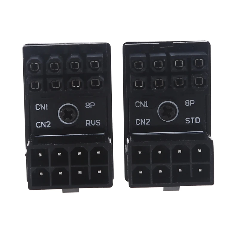 

24BB 8Pin Female to 8pin Male 180 Degree Angled Adapter for Desktops Graphics Card 2 Pieces Up Angled+Down Angled Connector