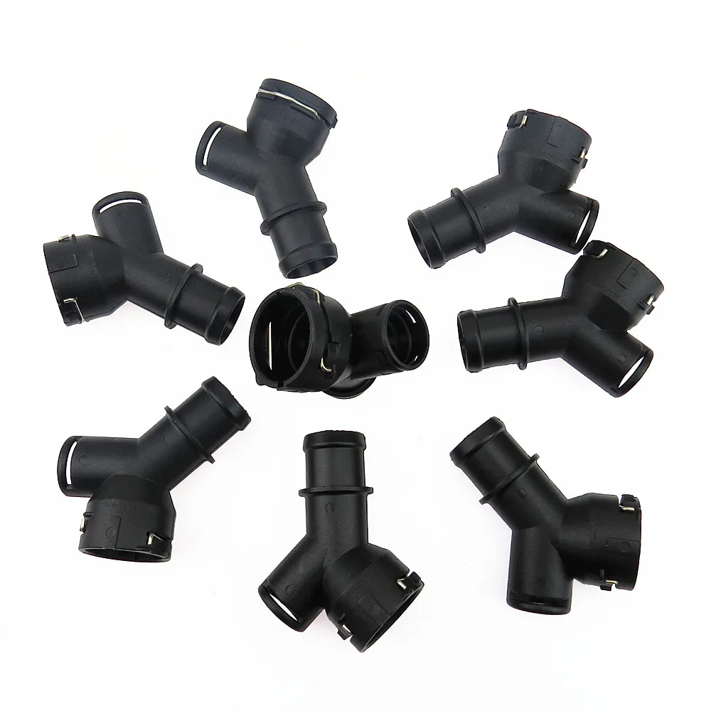 

SCJYRXS Qty8 Engine Radiator System Water Pipe Tee Fitting 1K0122291 For CC Golf Passat Eos A3 TT Seat 1K0122291AD