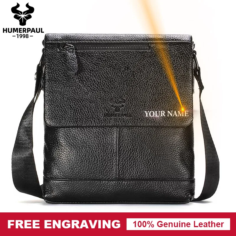Мужская сумка мессенджер из 100% натуральной кожи деловая коровьей брендовая
