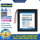 100% оригинальный планшетный аккумулятор LOSONCOER 6500 мАч для Teclast A80H A80HD A80S A80se X80H X80HD X80 Plus  Pro и Power Tablet PC