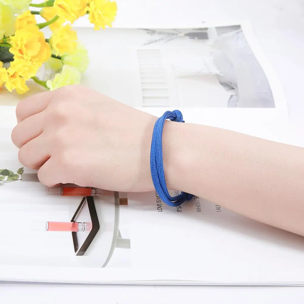 Регулируемый нейлоновый браслет LIKGREAT для мужчин и женщин однотонные браслеты в