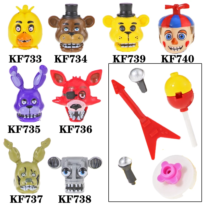 

Set Sale Five Nights Building Blocks Cartoon Ballonboy Chica Foxy Spintraft Figures For Children Gift Toys KF6071 KF6121