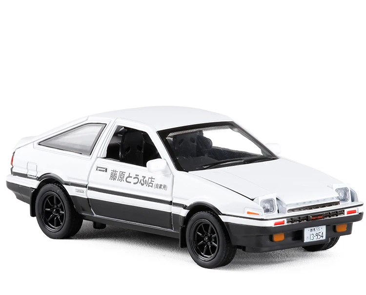 A 1:28 модель автомобиля из сплава Toyota AE86 со звуковым светом для мальчиков, игрушки - Цвет: A