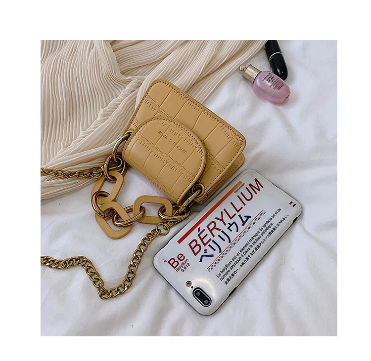 Fashion Mini Saddle Women Shoulder Bags Designer Brand Acrylic Chain Handbags Luxury Pu Leather Female Crossbody Bag Small Purse