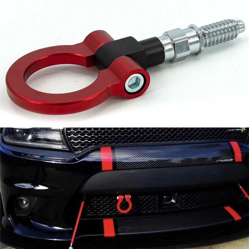 

Racing Tow Trailer Hooks For European Cars Sticker Decoration Red Golden Towing Bars For BMW Toyota VW JDM Lexus Style