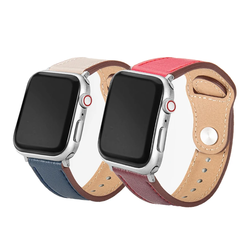 Ремешок из натуральной кожи для iwatch 38 мм 40 ремешок apple watch Apple Watch 44 42 серия 4 3 2