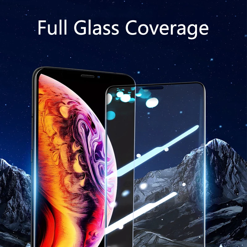 Защитное стекло закаленное 9D для iPhone 11 Pro XS Max XR 6 7 8 Plus X SE 2020 12 mini 3 шт./лот|Защитные