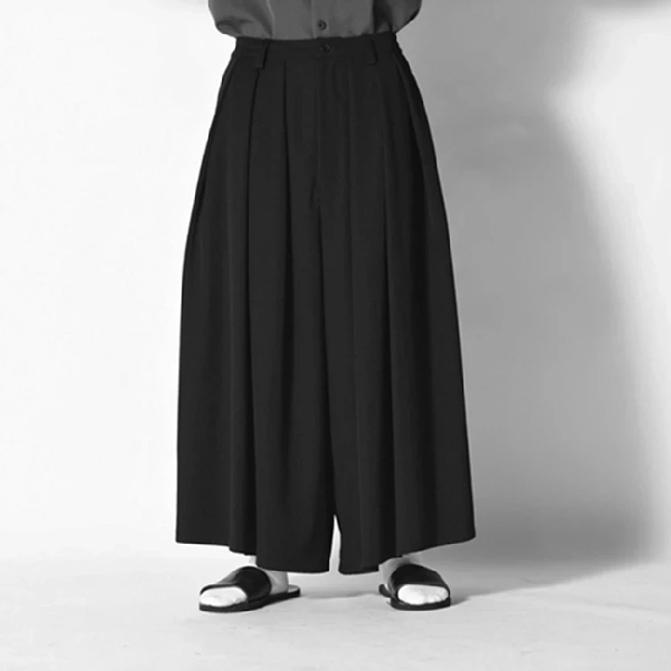 casual pants wide leg pants skirt pants ultra loose pleated dark tide  youth fashion new urban fashion