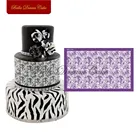 Рельефные трафареты для торта с цветочным узором, трафареты для помадка, форма для свадебного торта, форма для торта, инструмент для украшения торта