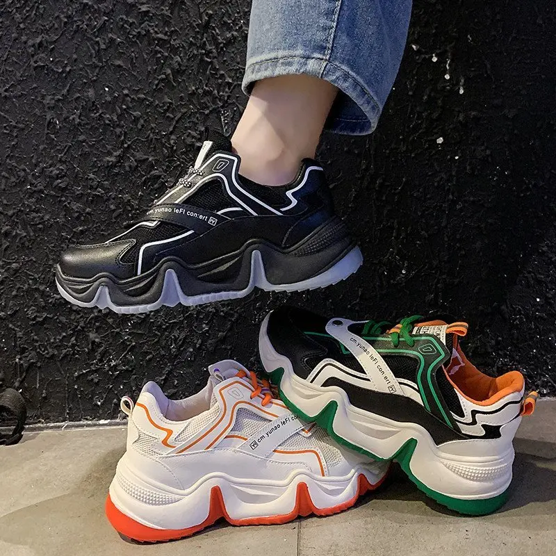 

Fashion Women Platform Sneakers Woman Vulcanize Shoes Breathable Mesh Comfortable Casual Shoes Ladies Outdoor Walking Trainers