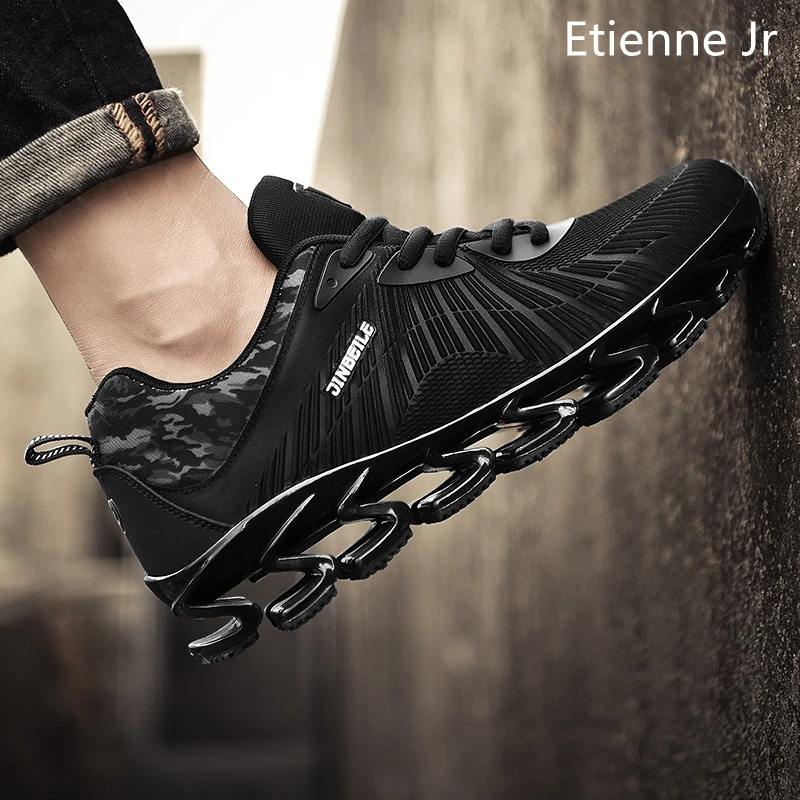 

Etienne Jr Men Spring Blade Sneakers Mesh Casual Sports Shoes Youth Fashion Shock Absorption Running Shoes Hard-Wearing Gym Shoe