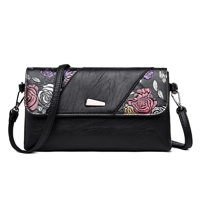 Кожаные сумочки сумки для женщин 2020 женская сумка через плечо с цветами кошельки