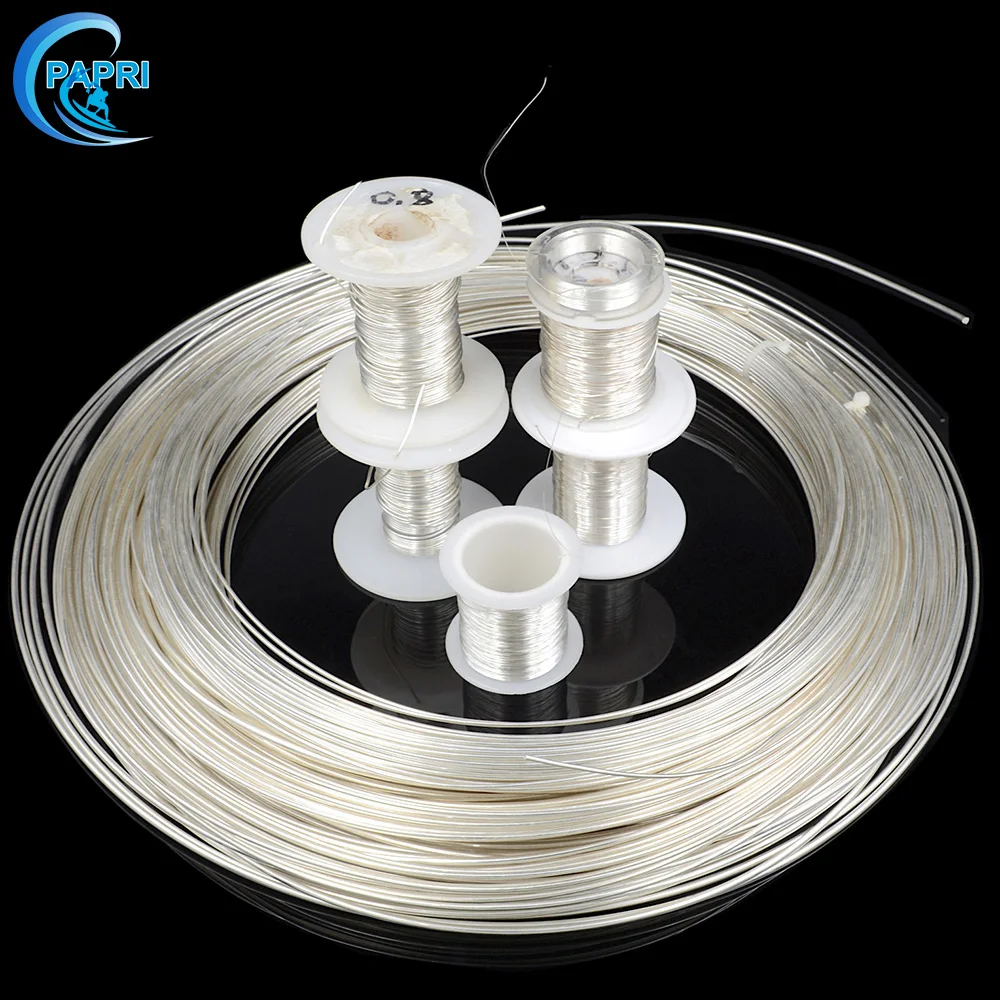

PAPRI 0.1MM 0.2MM 0.3MM 0.5MM 0.8MM 1.0MM 1.5MM 2MM 2.5MM 3MM OCC single crystal silver DIY audio signal speaker internal cable