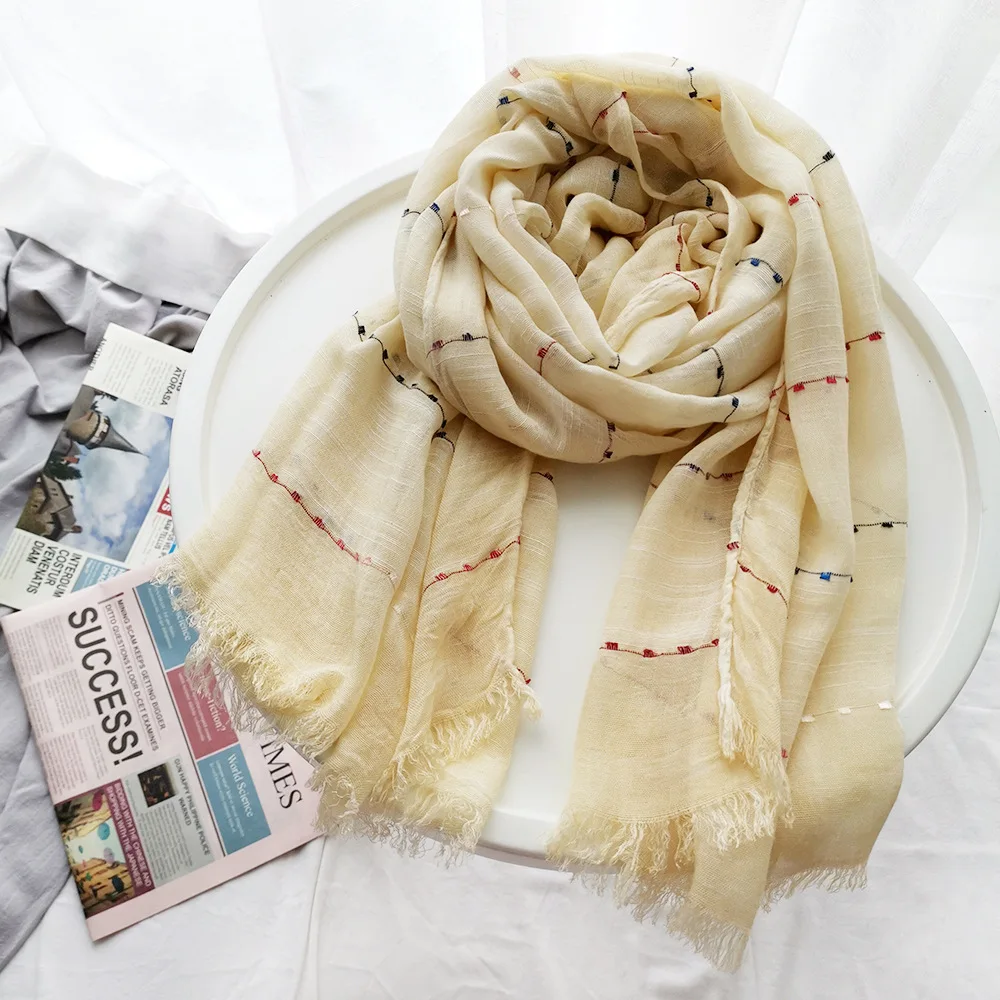 see chart 5 Горячая Распродажа, женские шарфы в клетку, шарф из хлопка и льна, подарок для леди, с кисточками, Пашмина, накидка, шали и палантины - Цвет: see chart 5
