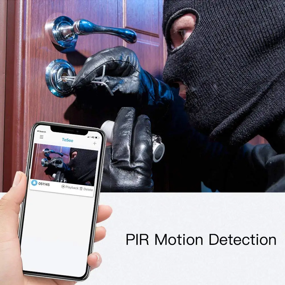 Умный wifi дверной звонок видео Wi-Fi камера для квартиры ИК сигнализация