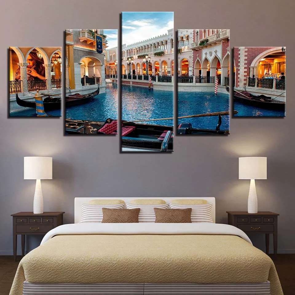 

HD Prints Home Decor Canvas Painting 5 Pieces Landscape Wall Art Modular Pictures For Bedside Background Artwork Creative Poster