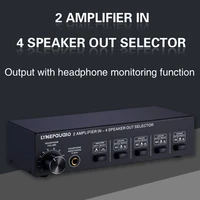 2 in 4 out power amplifier sound switcher speaker switch distributor headphone output lossless