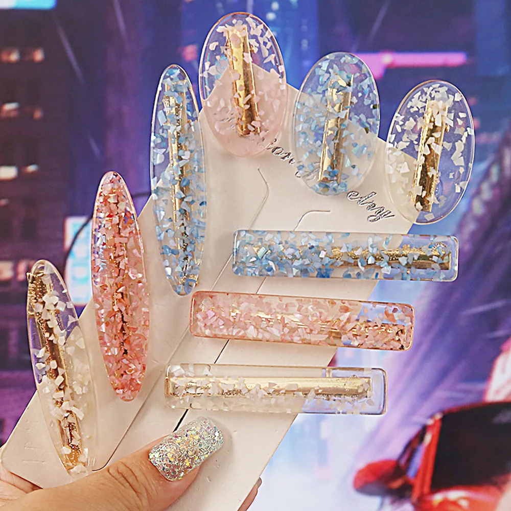 Модные однотонные женские заколки для волос из ацетата в Корейском стиле девочек