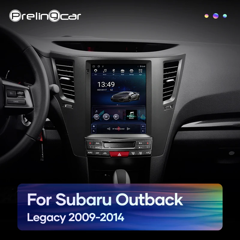 

Автомагнитола для Subaru Outback Legacy 2009-2014 с вертикальным экраном в стиле Tesla, Android 10, мультимедийный видеоплеер, навигация GPS