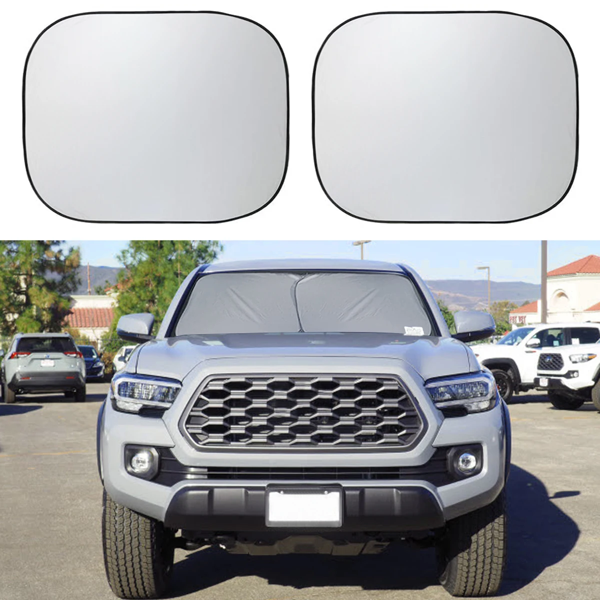 

2Pcs Car Sunshade Foldable Front Windshield Sun Visor Shade Cover Solar UV Protection Universal Auto Interior Accessories New