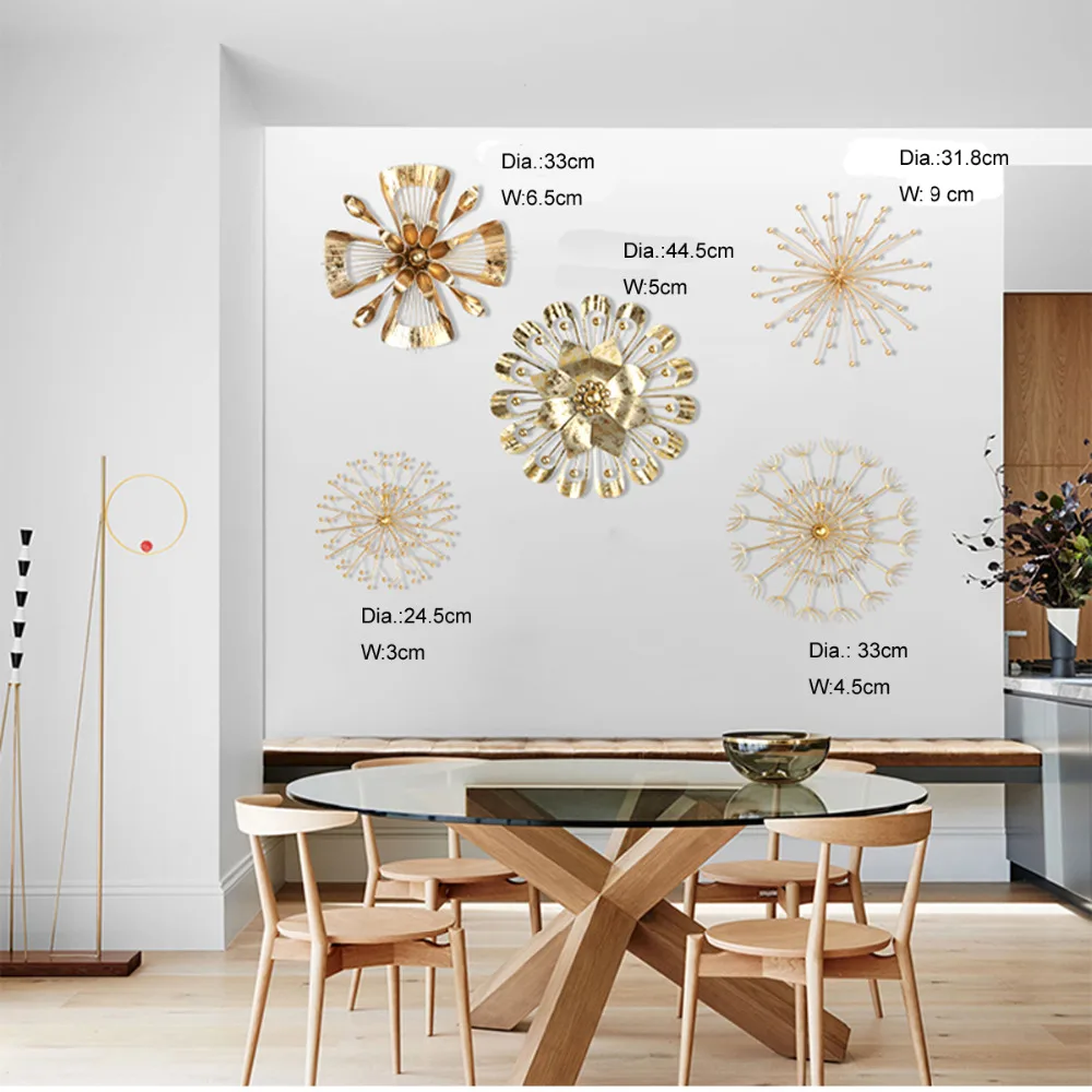 3d металлическая наклейка на стену украшение для дома золотые металлические