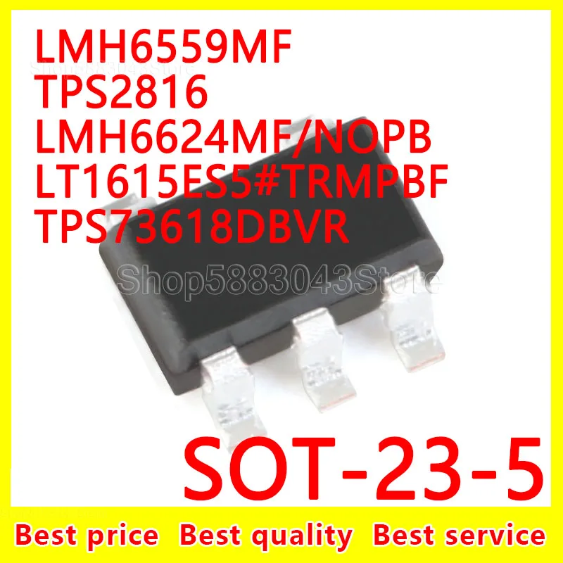 

(10 шт.) 100% Новый оригинальный LMH6559MF TPS2816 LMH6624MF/NOPB LT1615ES5 # TRMPBF TPS73618DBVR SOT-23-5 стандарт