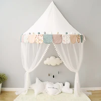 kids tents children play house castle cotton foldable tent canopy bed curtain baby crib netting girl room decor newborn gift