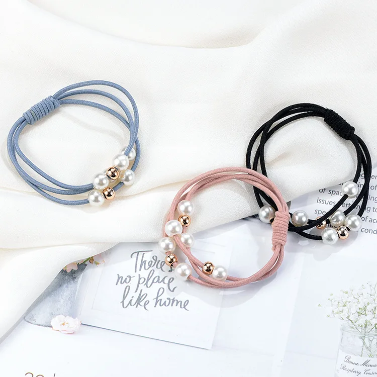 1 шт. аксессуары для волос жемчуг эластичные резинки кольцо головной убор девушка