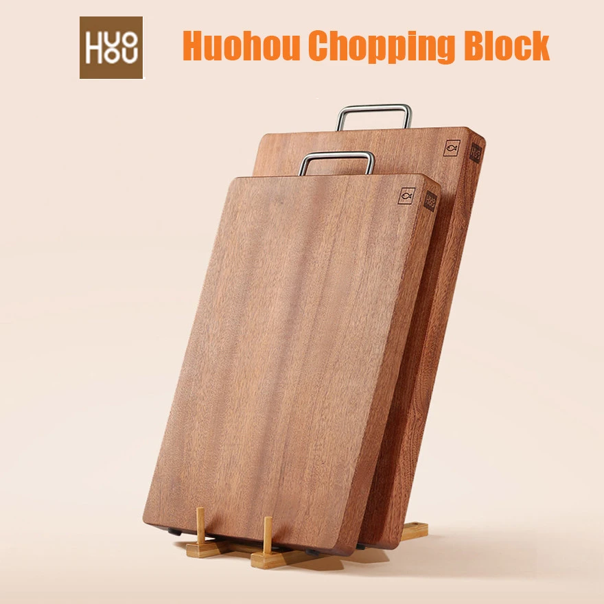 Youpin Huohou разделочный блок для мяса, фруктов, овощей, бар, кухонные инструменты, черное дерево, толстая разделочная доска S L