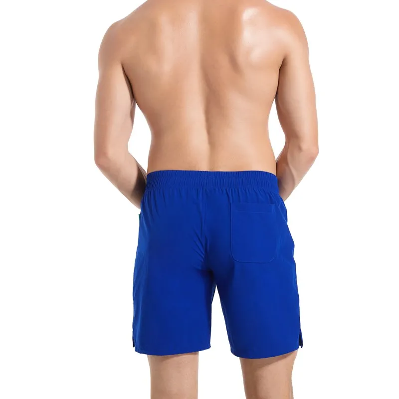 Шорты-боксеры мужские быстросохнущие дышащие однотонные пляжные одежда для