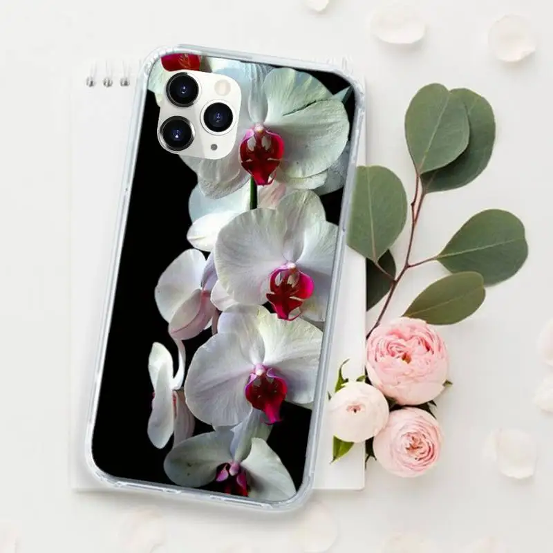 

Orchid beautiful Flowers Phone Case for iPhone 11 12 mini pro XS MAX 8 7 6 6S Plus X 5S SE 2020 XR Luxury brand shell funda