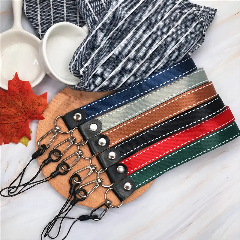 Новый модный простой ремешок на запястье для держателей id карт с черными