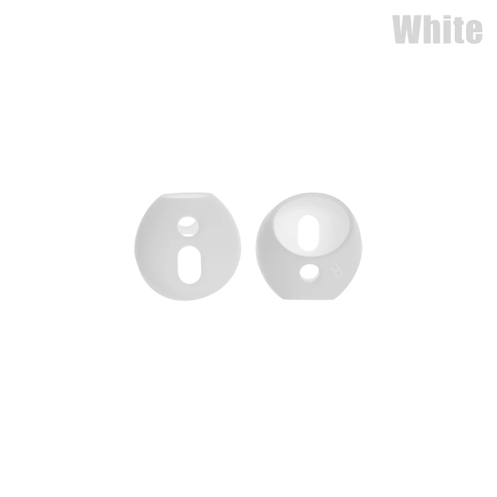 White 1 пара Силиконовый цветной наушник конфеты защитный чехол противоскользящие наконечники для наушников Наушники Замена для Apple Airpods - Цвет: White